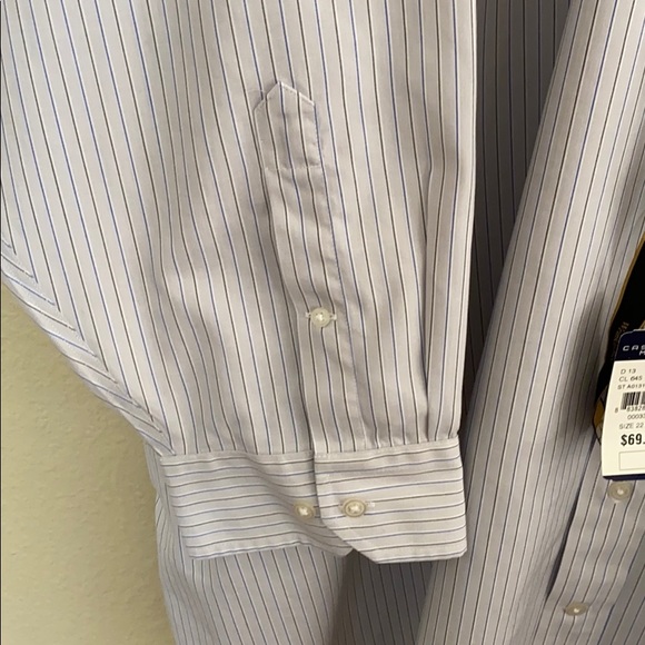 CASUAL MALE GOLD SERIES Men’s Long Sleeve Striped Button Down Size 22 NWT - Picture 5 of 9